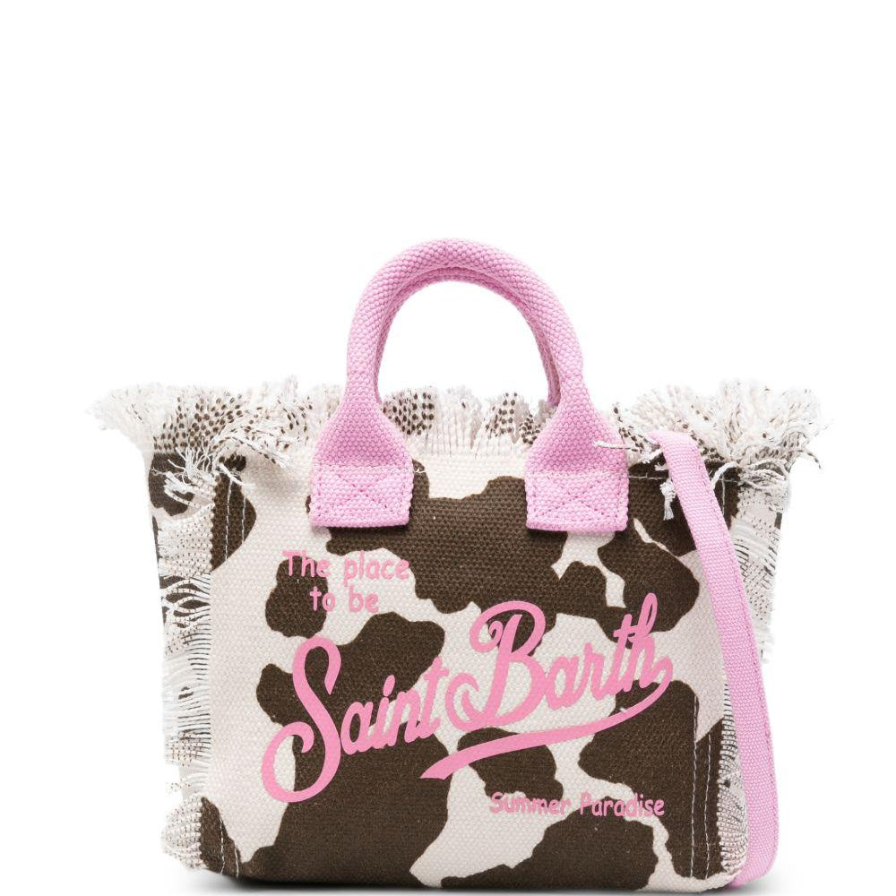 Borsa Vanity Mini MC2 Saint Barth animalier con manici rosa VAMI001 00327L MC2 ST. BARTH KIDS