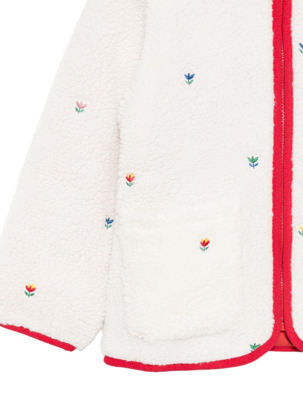 Giubbino per bambina Stella McCartney Kids bianco con ricami floreali TZ2A47 Z3881 189EM STELLA McCARTNEY KIDS