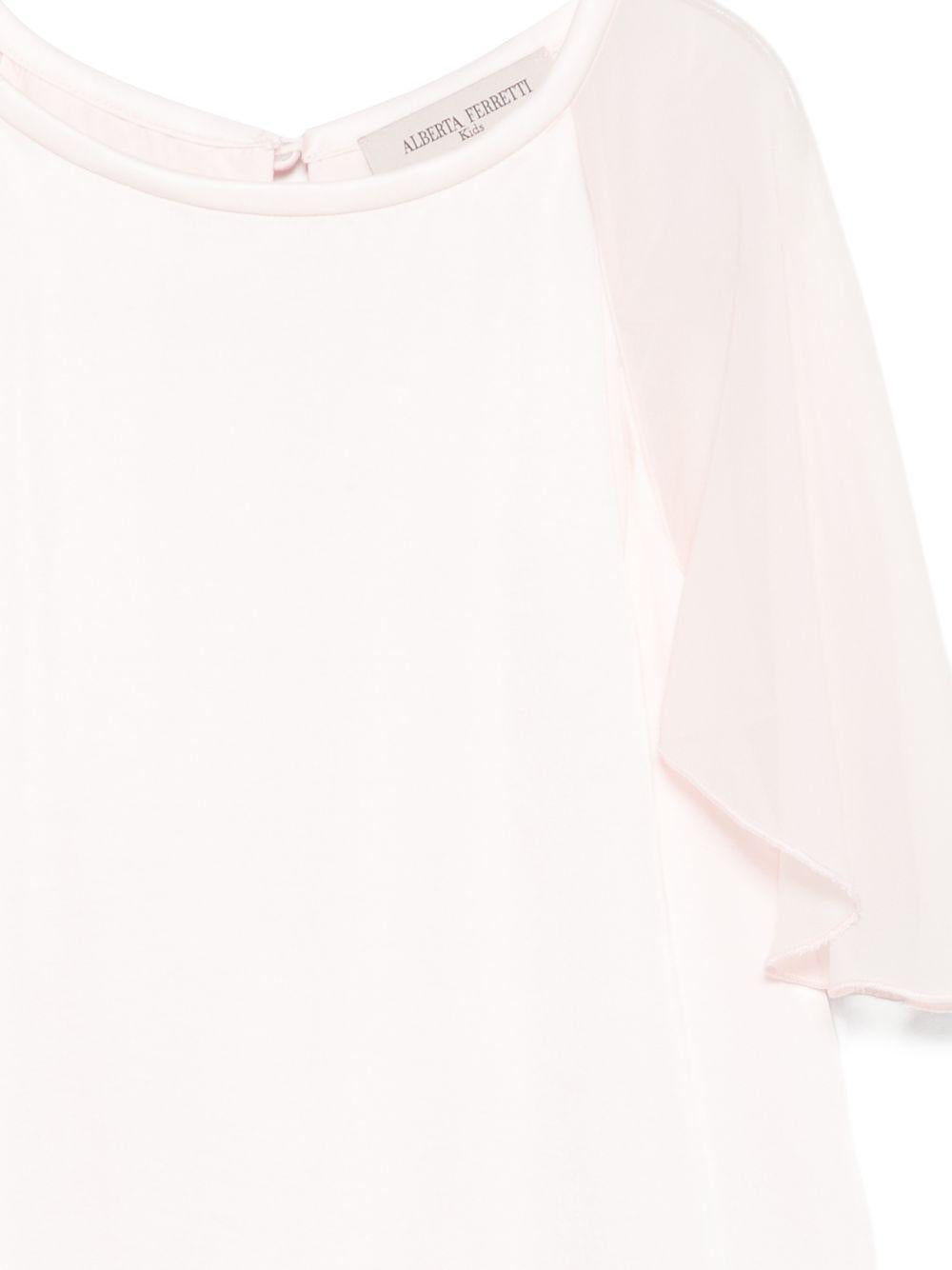 Blusa per bambina Alberta Ferretti Kids rosa con ruches R1G300 7142 0013 ALBERTA FERRETTI KIDS
