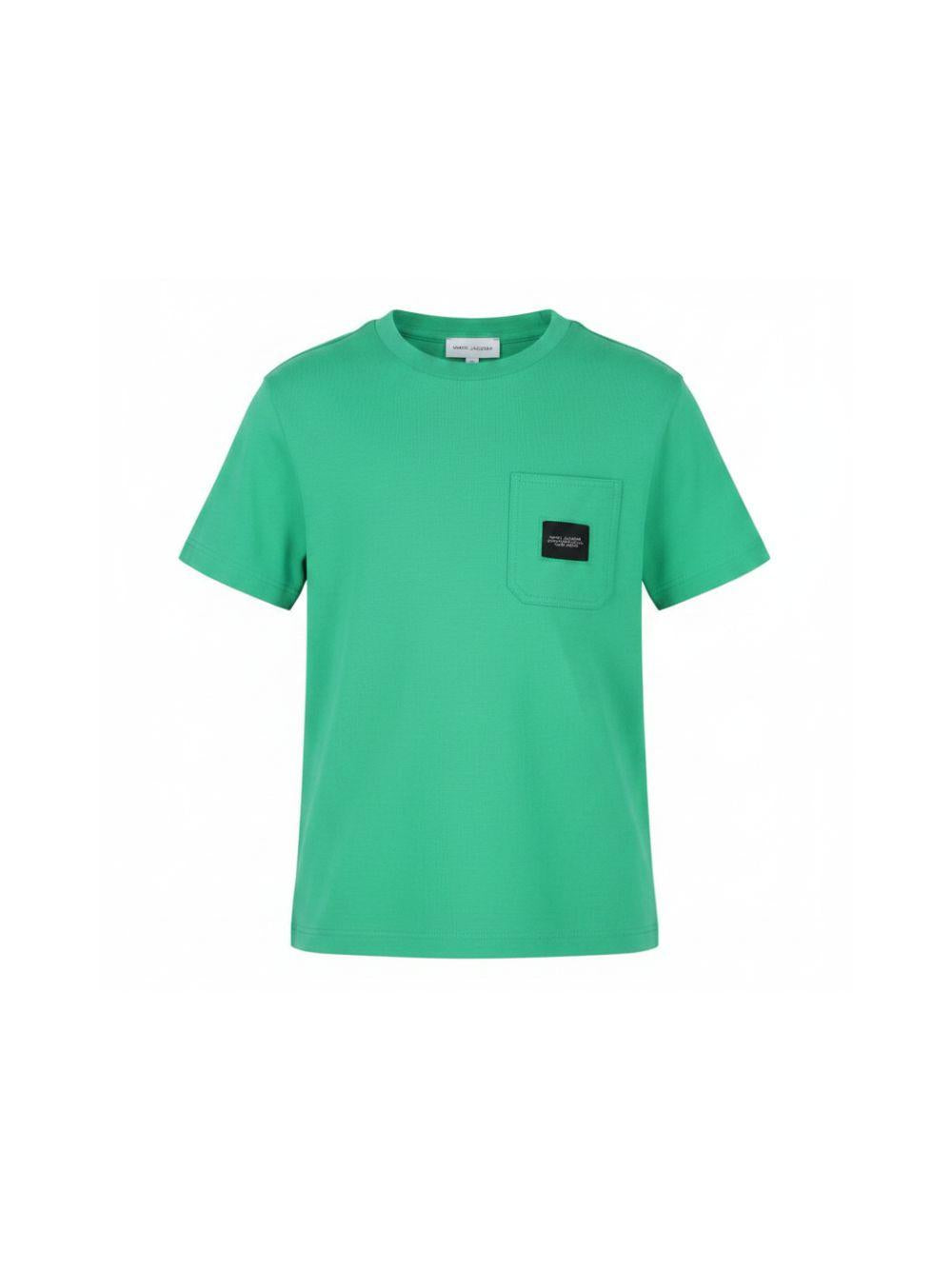 T-shirt per bambino The Marc Jacobs Kids verde con tasca applicata sul petto W60760 73D THE MARC JACOBS KIDS