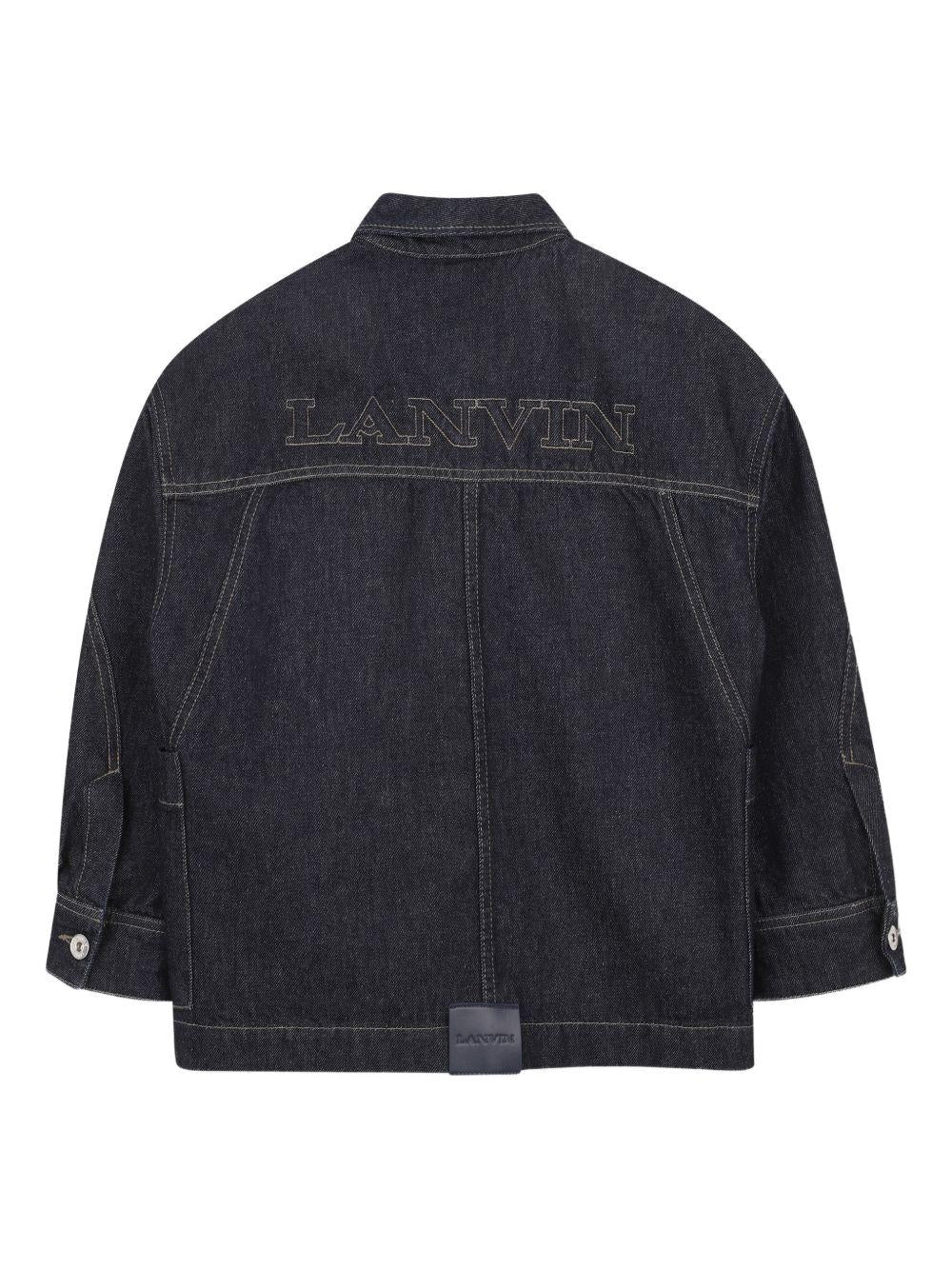 Giacca per bambino Lanvin Enfant denim con bottoni N30379 Z28 LANVIN KIDS