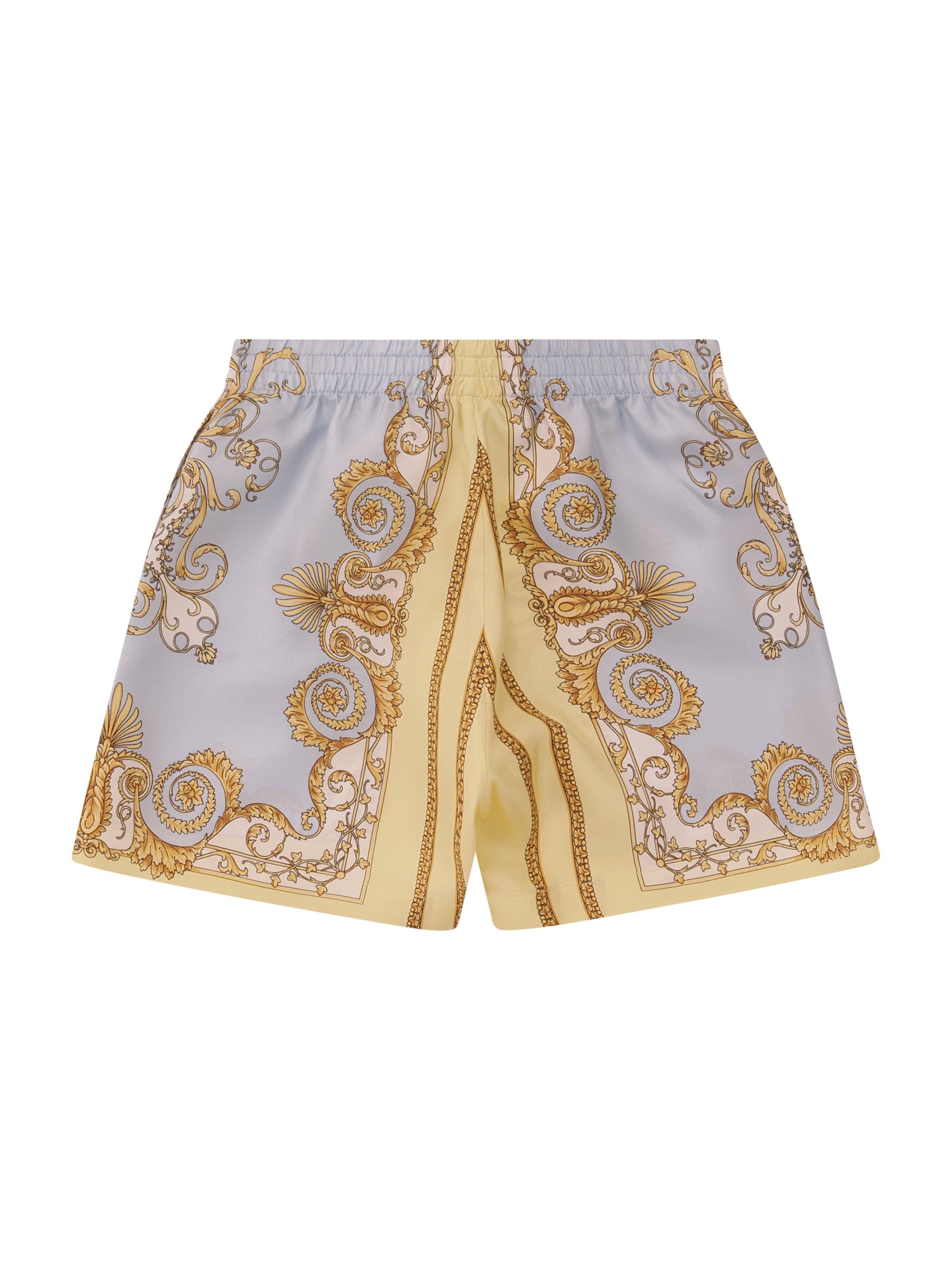 Shorts per neonato Versace Kids bianco con decorazioni oro 10195321A17228 5Y580 VERSACE KIDS