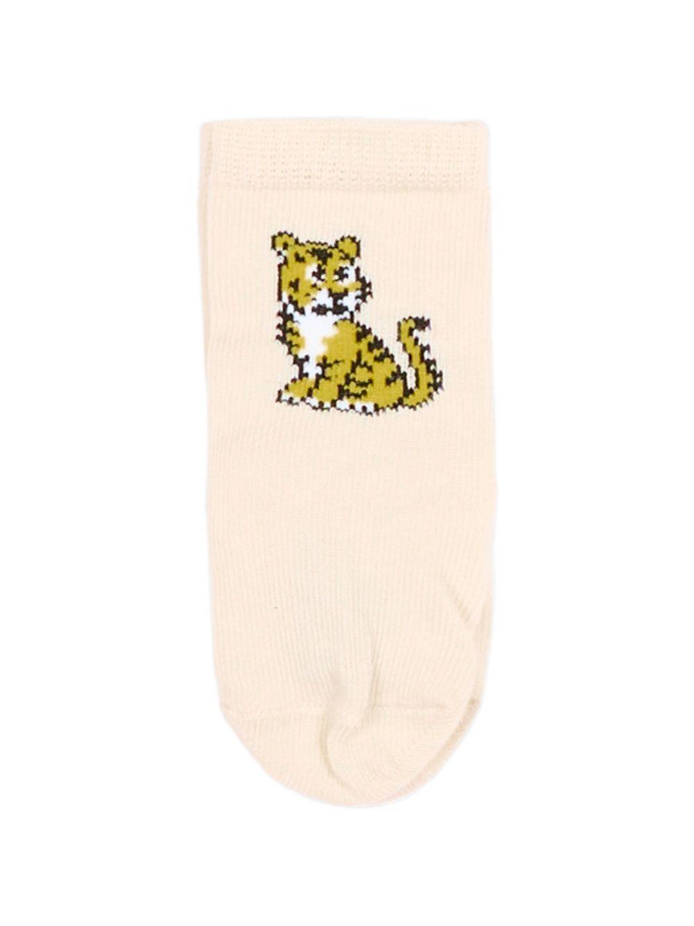 Calzini per neonata Kenzo Kids rosa con stampa tigre (2 pezzi) K61824 C21 KENZO KIDS