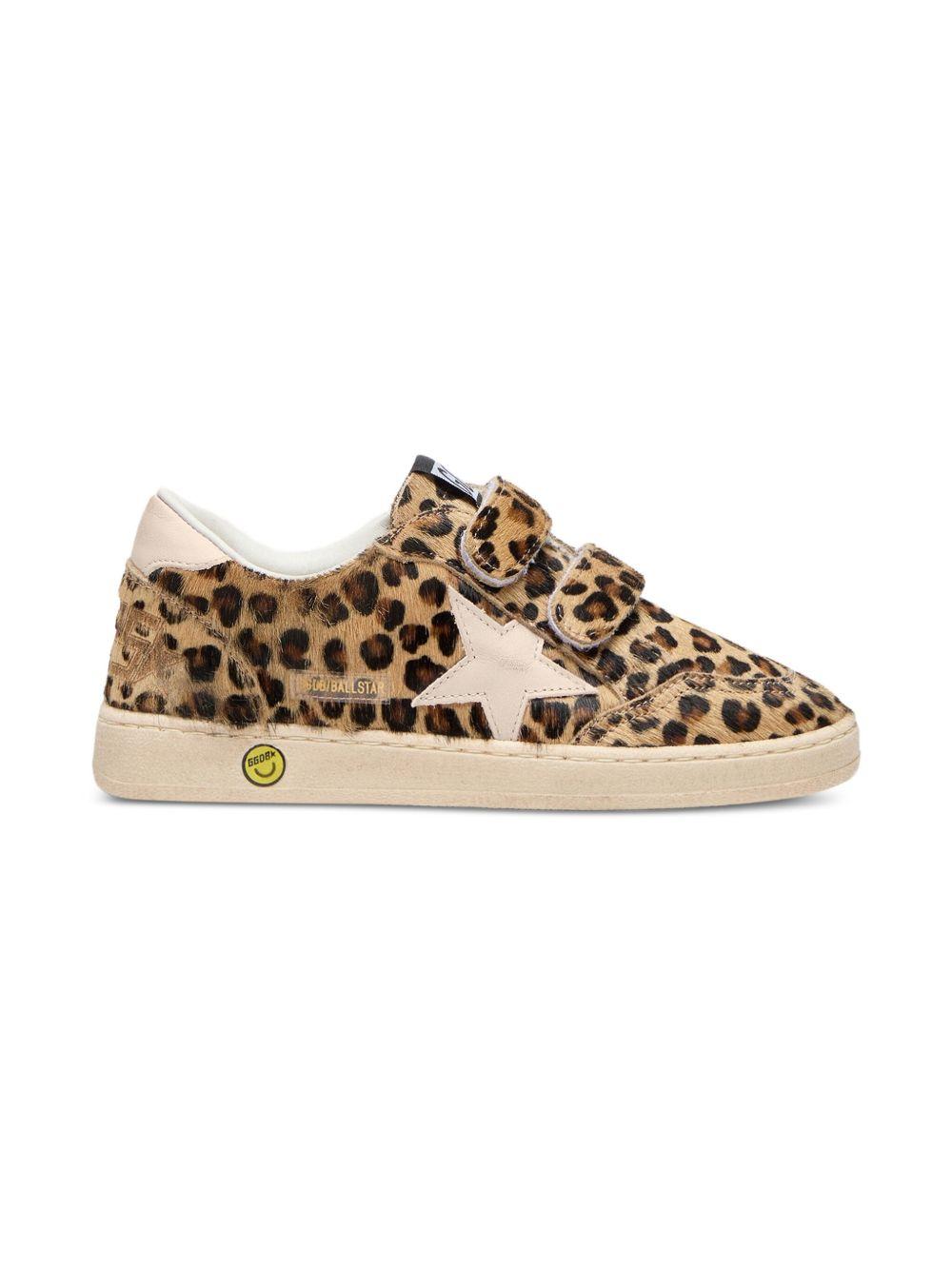 Sneakers per bambina Golden Goose Kids marrone con stampa animalier F00501F008053 83247 GOLDEN GOOSE KIDS