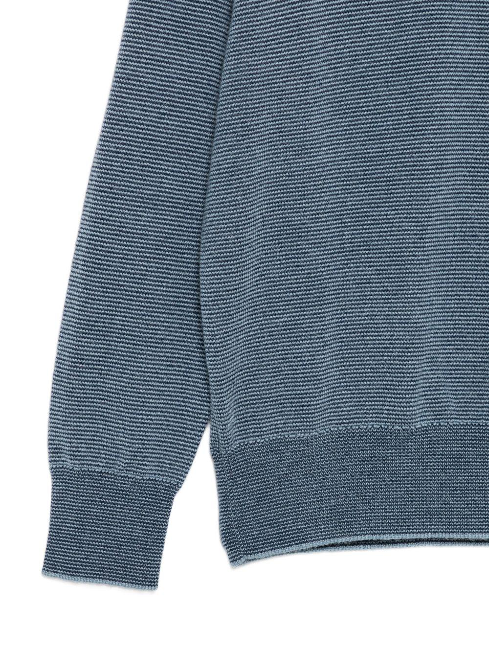 Maglione per bambino Emporio Armani Kids blu con motivo a righe orizzontali EB001581 AF27312 MB004 EMPORIO ARMANI KIDS