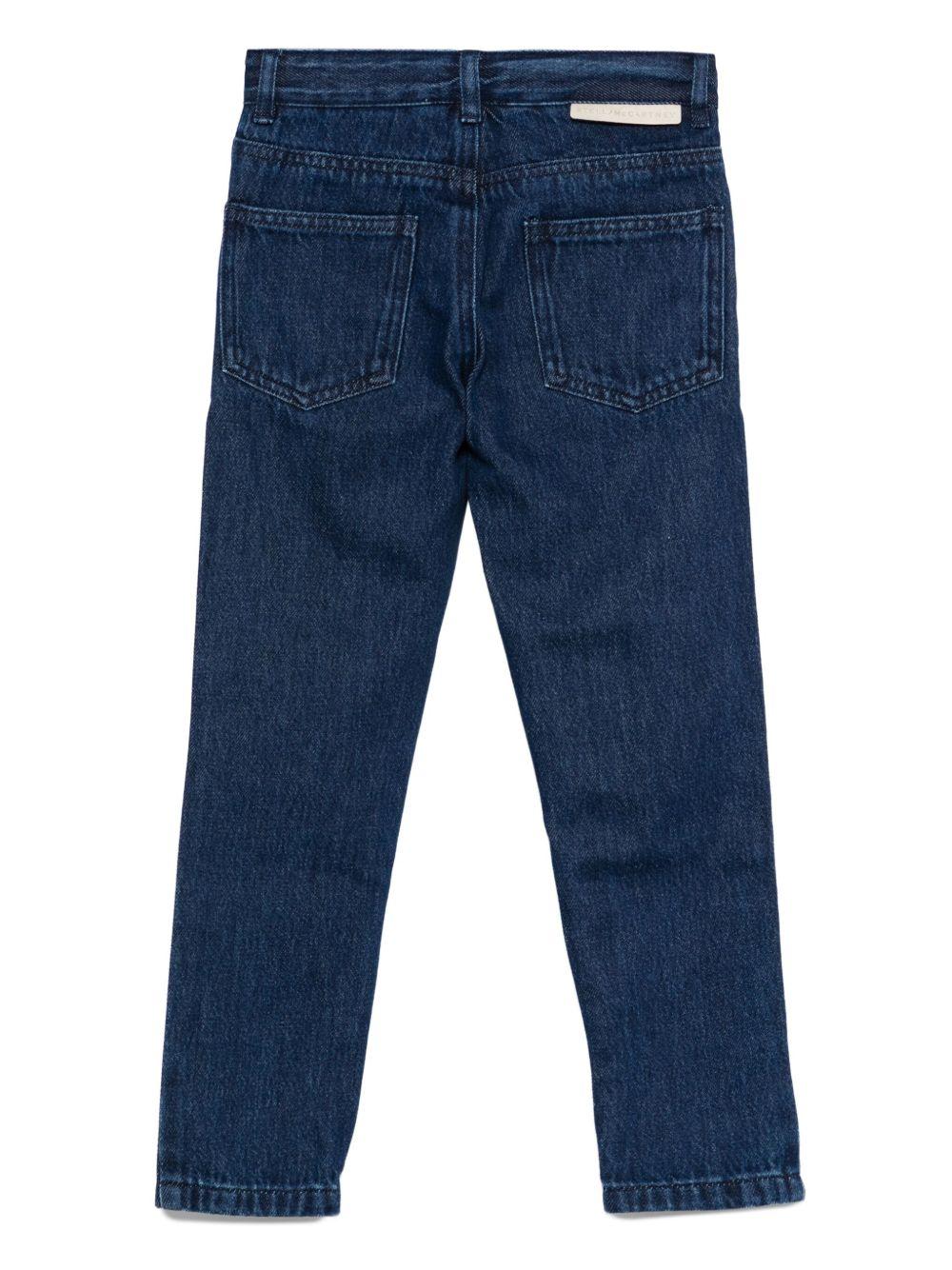 Jeans per bambino Stella McCartney Kids in denim con ricamo sul ginocchio TX6Q00 Z0746 620 STELLA McCARTNEY KIDS