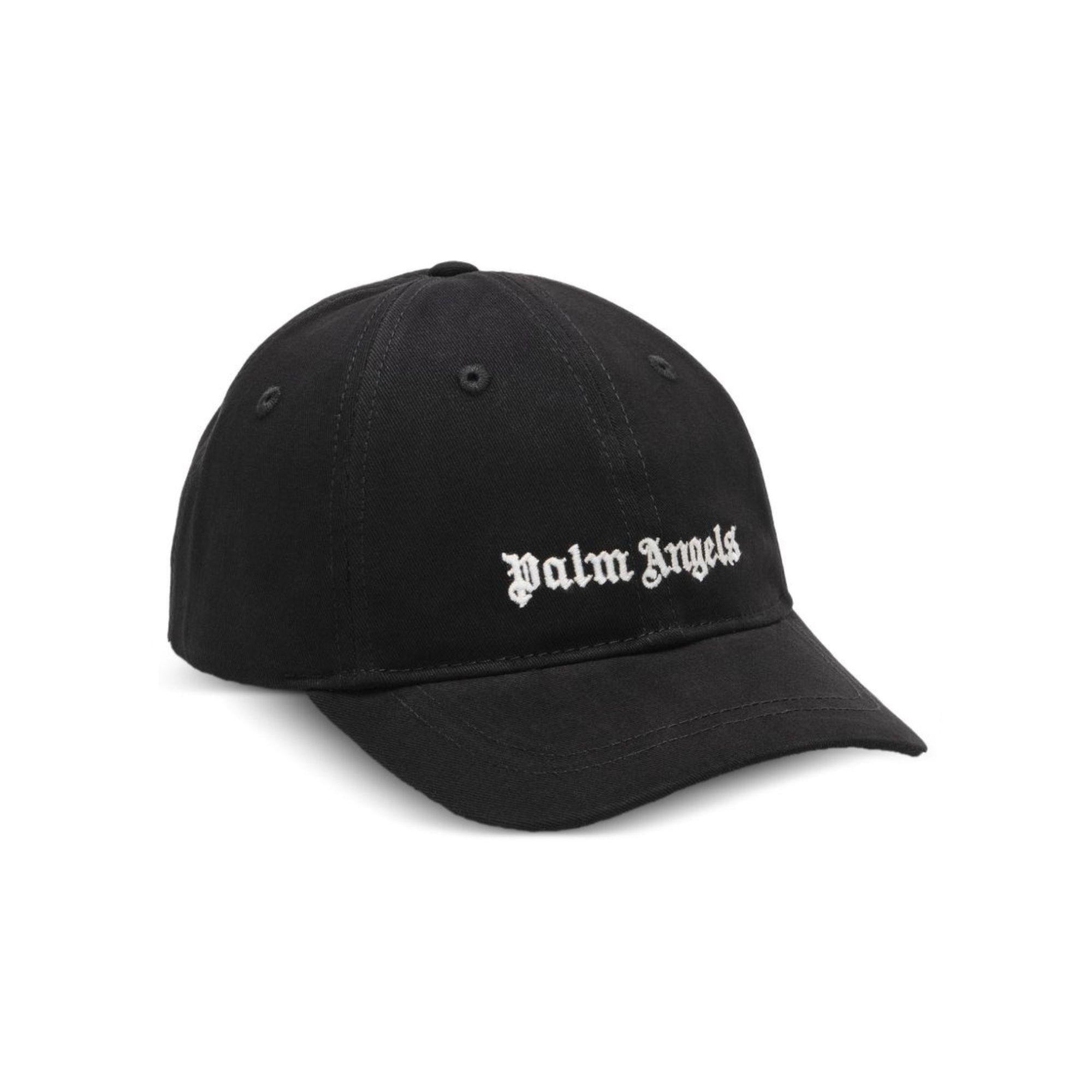 Cappello da baseball per bambino Palm Angels Kids nero con logo sul davanti PBLB002S26FAB003 110 PALM ANGELS KIDS