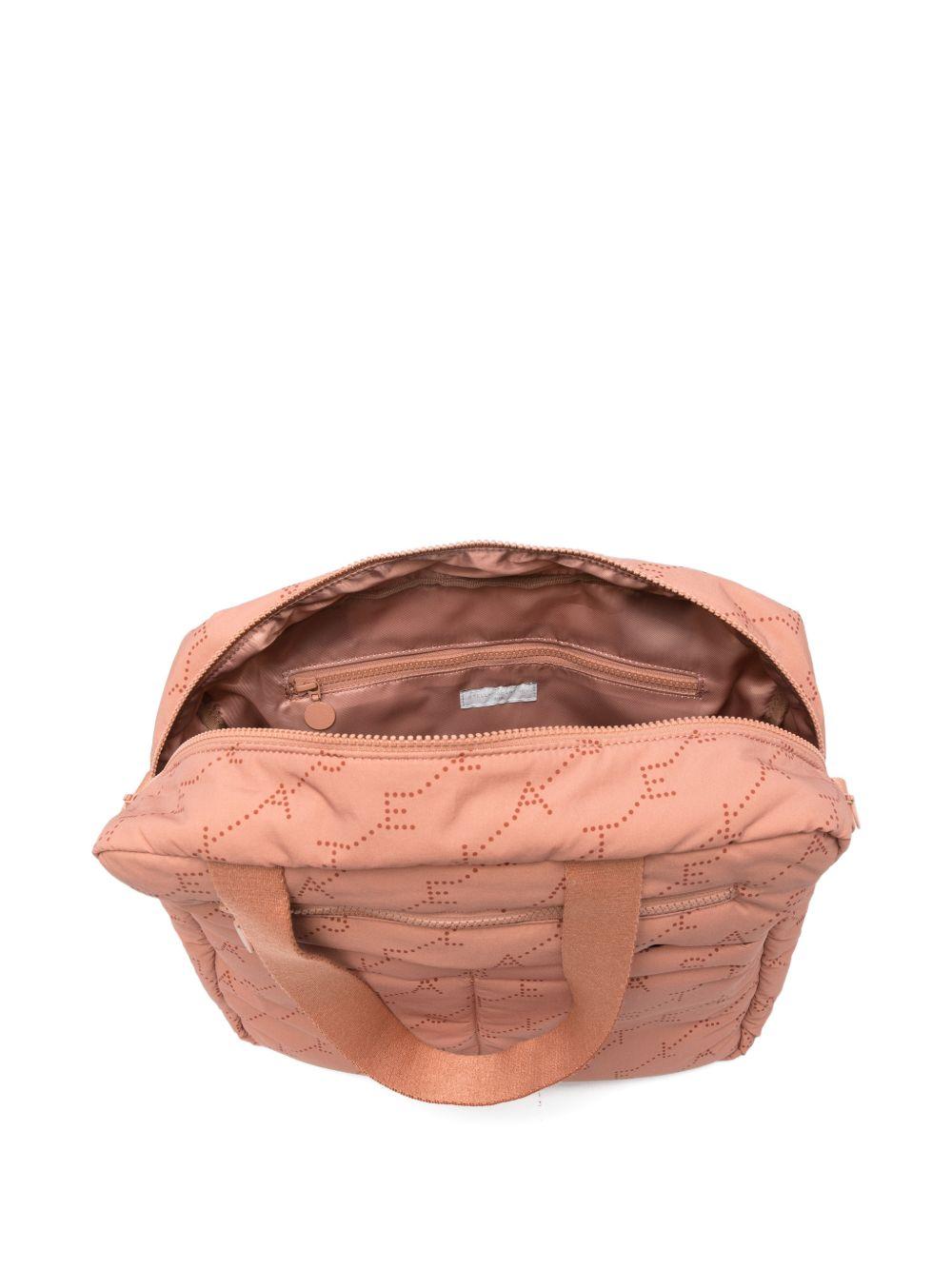 Borsa fasciatoio per bambina Stella McCartney Kids rosa pesca con logo all-over TY0548 Z3652 319 STELLA McCARTNEY KIDS