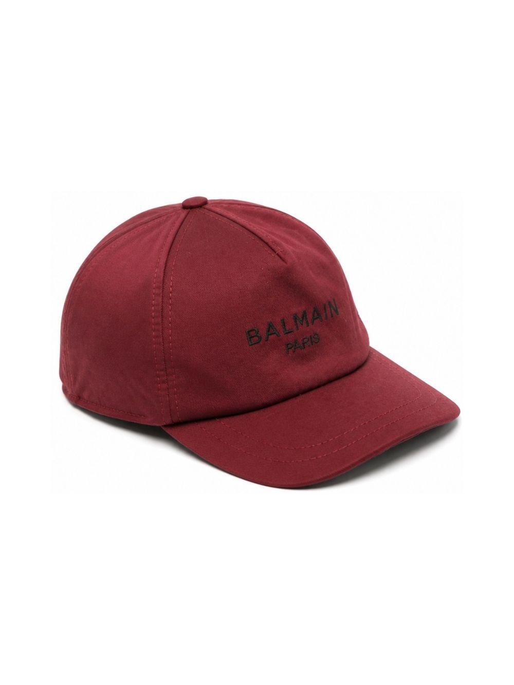 Berretto per bambino Balmain Kids bordeaux con visiera curva BZ0I47 Z1053 530 BALMAIN KIDS