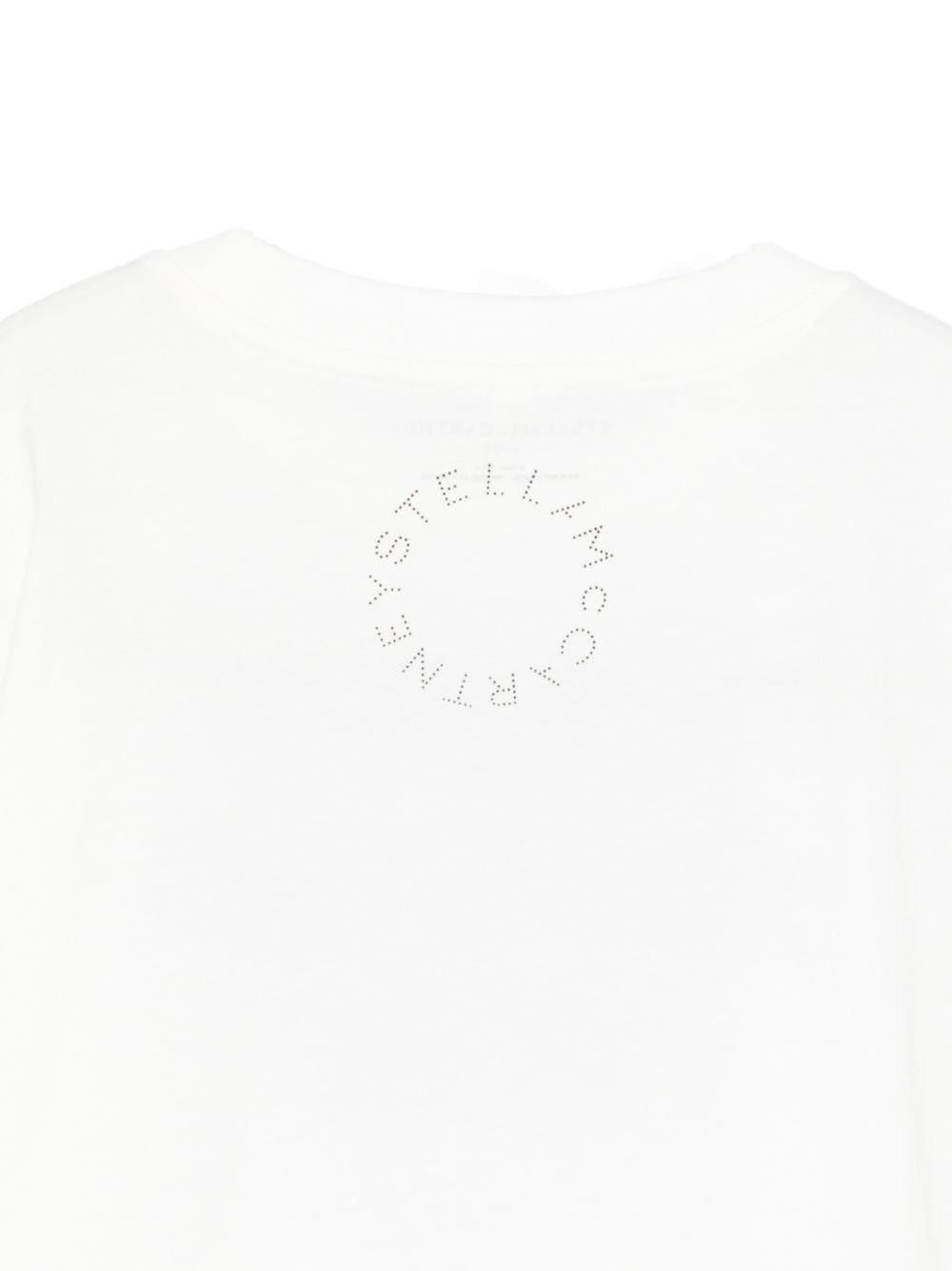 T-shirt per bambino Stella McCartney Kids bianca con scritta sul davanti TY8C31 Z0434 101 STELLA McCARTNEY KIDS