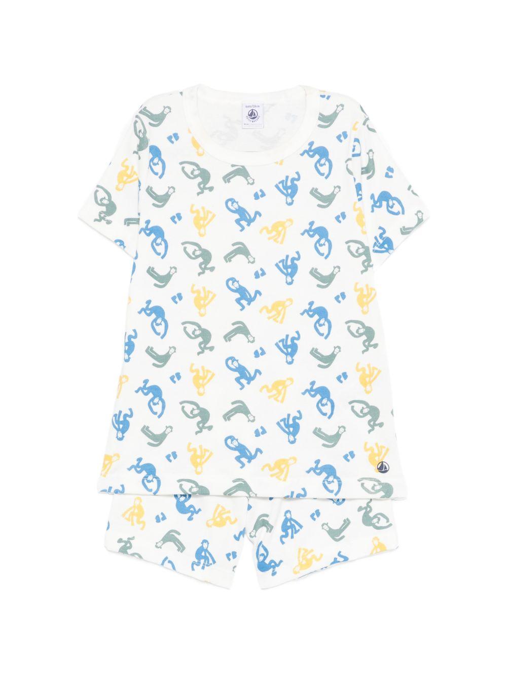 Set due pigiami per bambino Petit Bateau multicolore con stampa all-over A0FQI 00 PETIT BATEAU