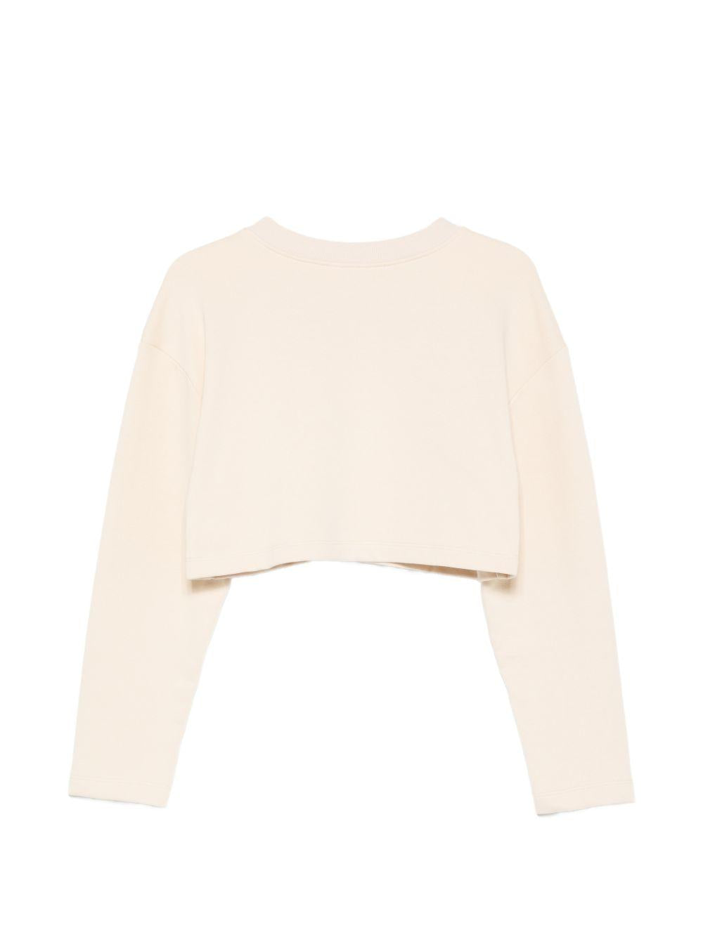 Felpa per donna Rose x Merci beige con dettaglio ancora R010 CREAM ROSE