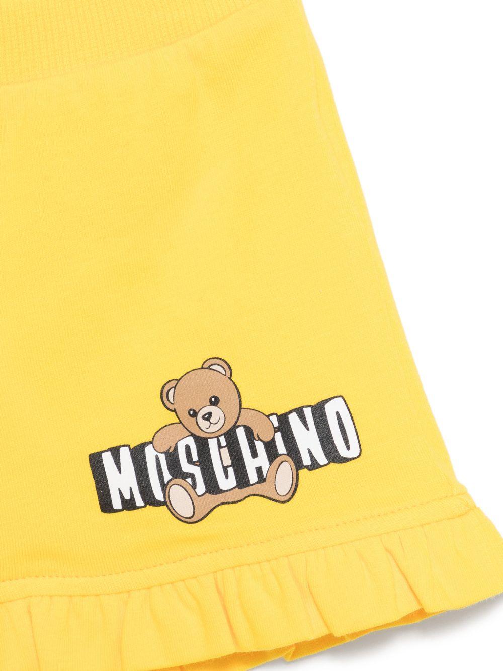 Set due pezzi per neonata Moschino Kids multicolore con stampa orsetto MBG01OLBA00 82673 MOSCHINO KIDS