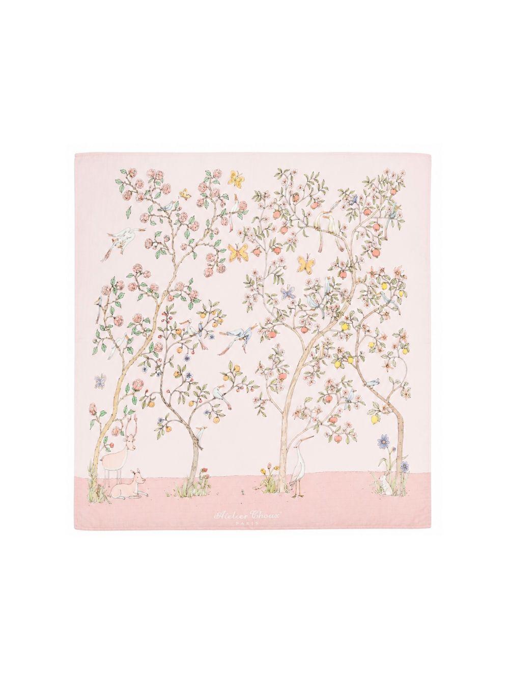 Coperta Bloom per neonata Atelier Choux rosa con stampa all-over CA-CQ-IBP I-U ATELIER CHOUX PARIS KIDS