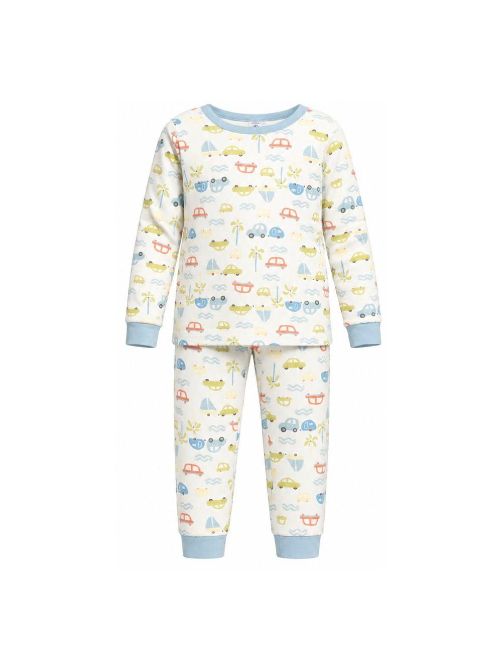 Pigiama per bambino Petit Bateau bianco con stampa grafica all-over A0FPG 01 PETIT BATEAU
