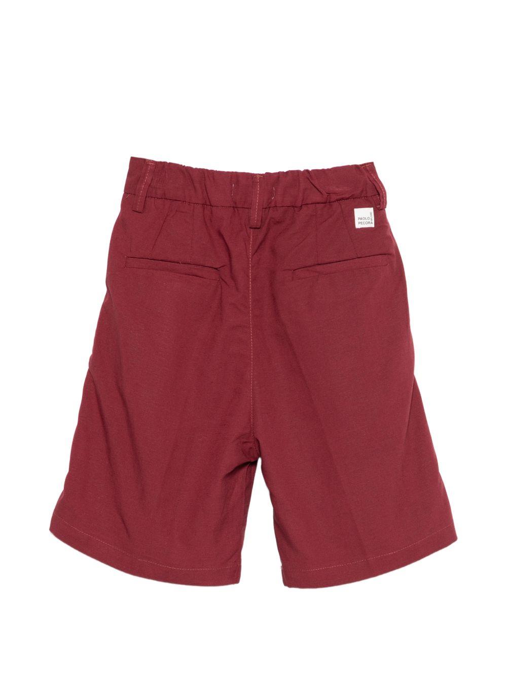 Bermuda per bambino Paolo Pecora Kids rosso con pieghe PP4382 CHERRY PAOLO PECORA KIDS