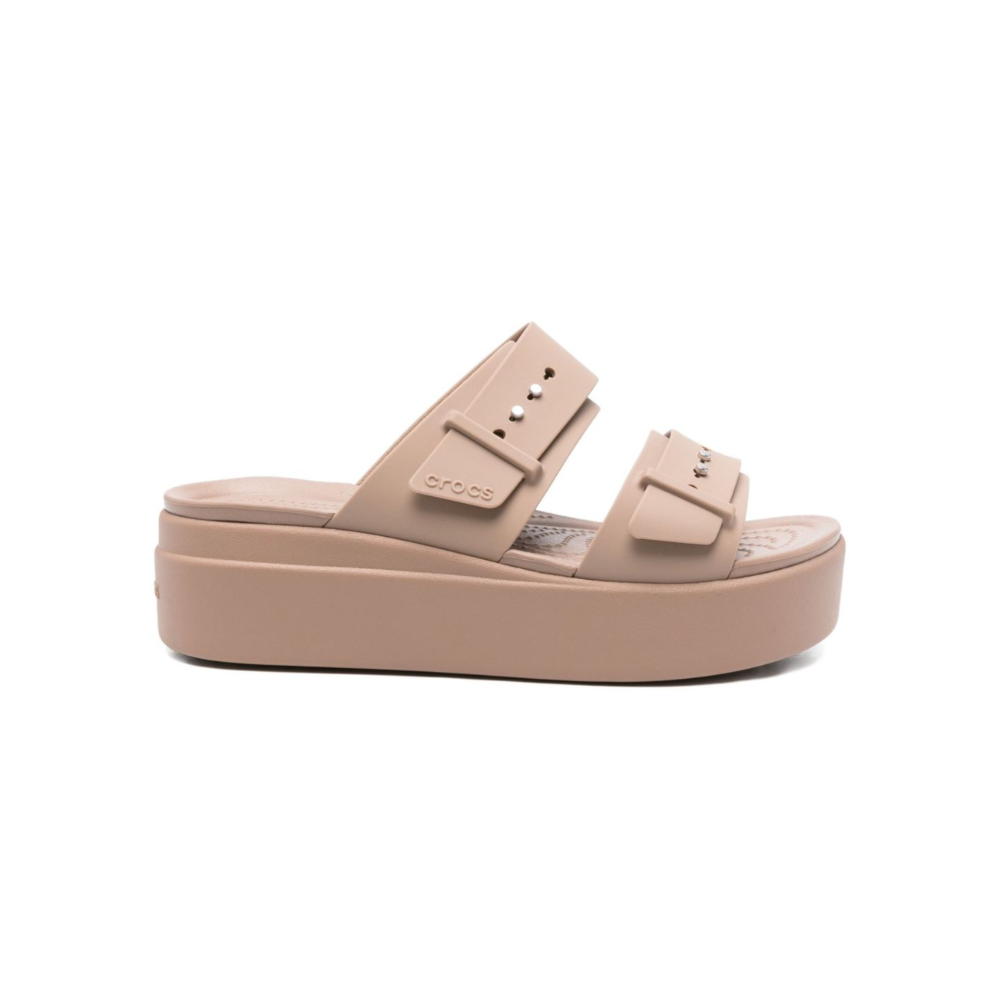 Sandali Brooklyn per donna Crocs beige con doppia fibbia 207431 LATT CROCS KIDS