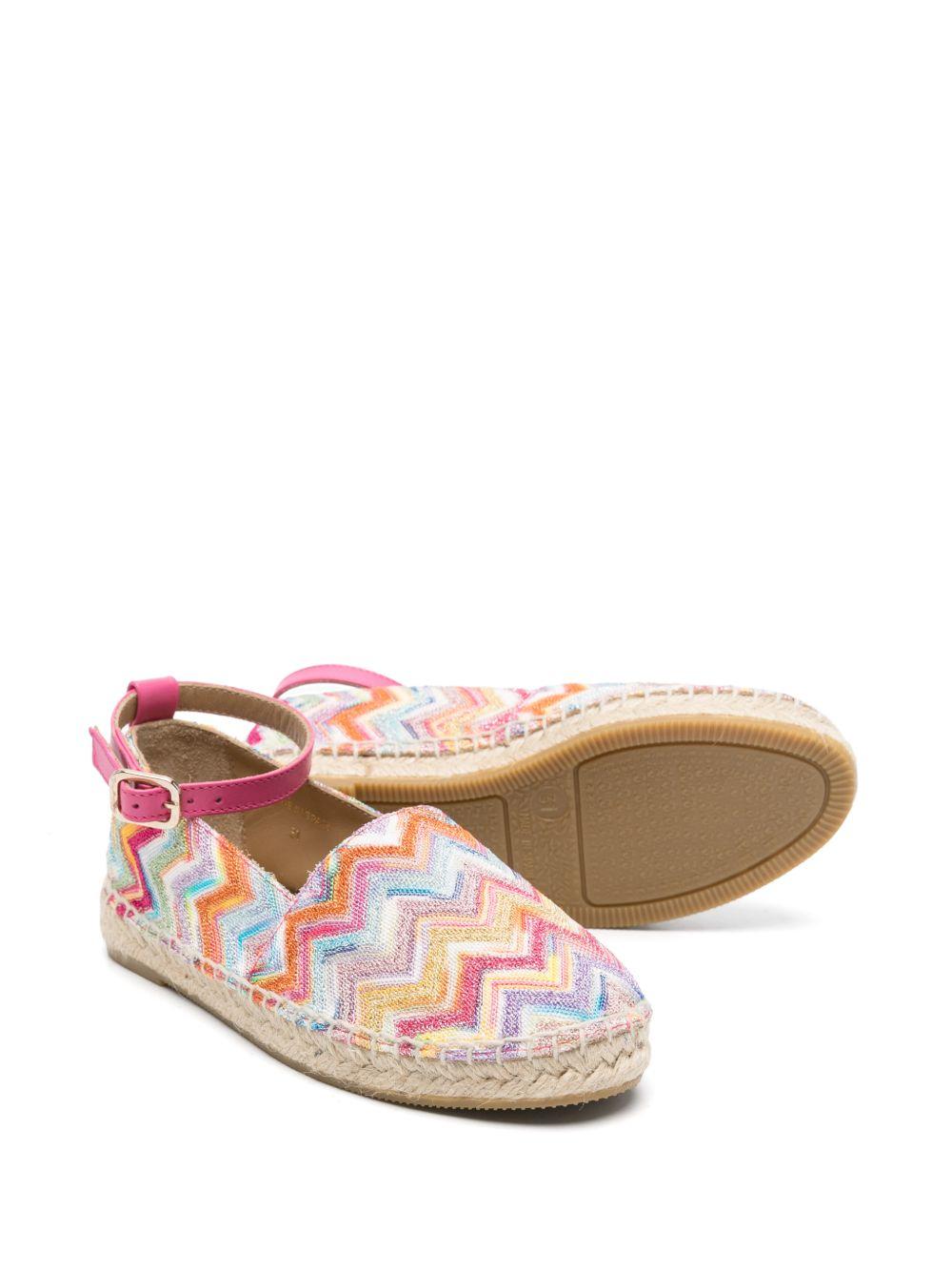 Ballerine per bambina Missoni Kids multicolore con motivo a zig zag MY0V5T Q0107 999 MISSONI KIDS