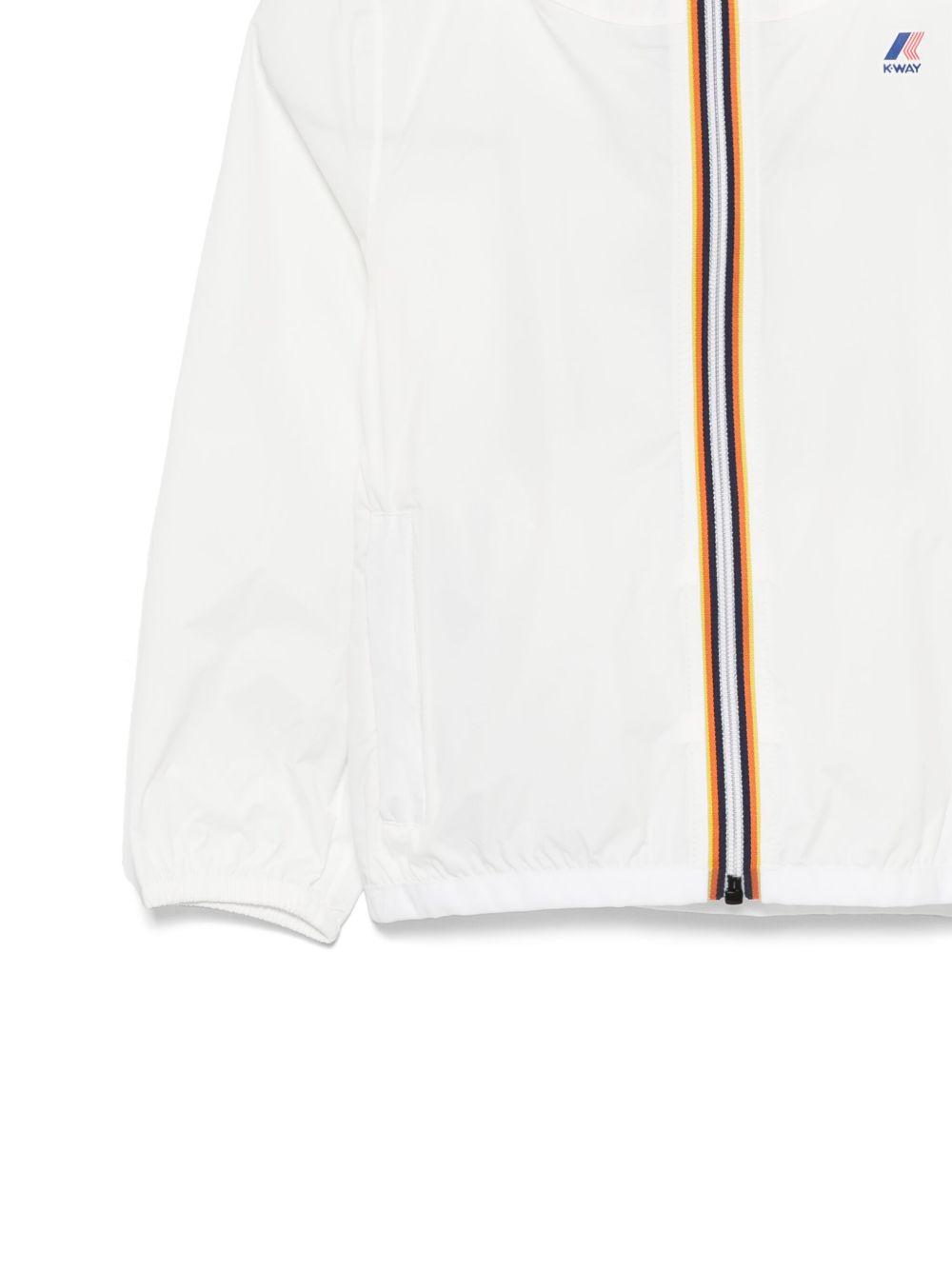 Giacca per bambini K Way Kids Le Vrai bianco con cappuccio ampio K61336W 001 K-WAY KIDS
