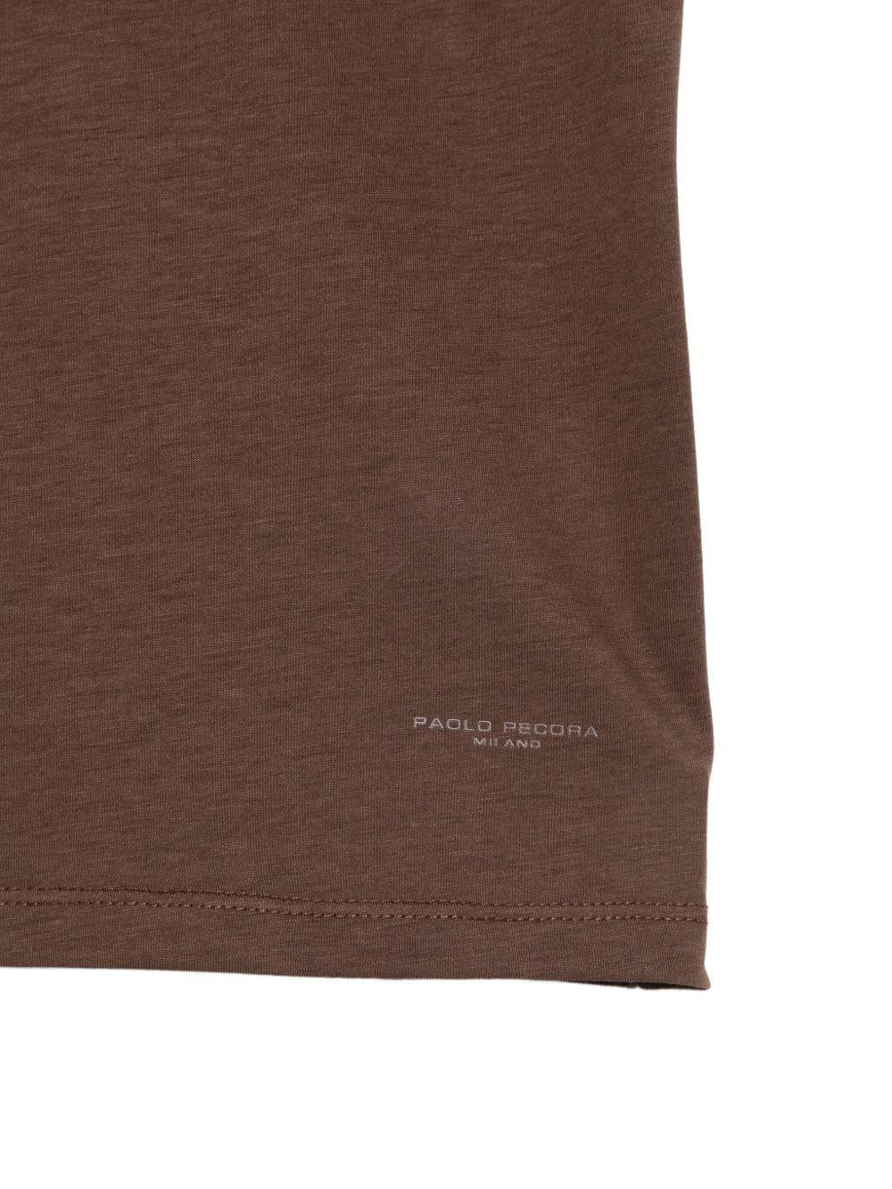 T-shirt per bambino Paolo Pecora Kids marrone con maniche corte PP4222 EBANO PAOLO PECORA KIDS