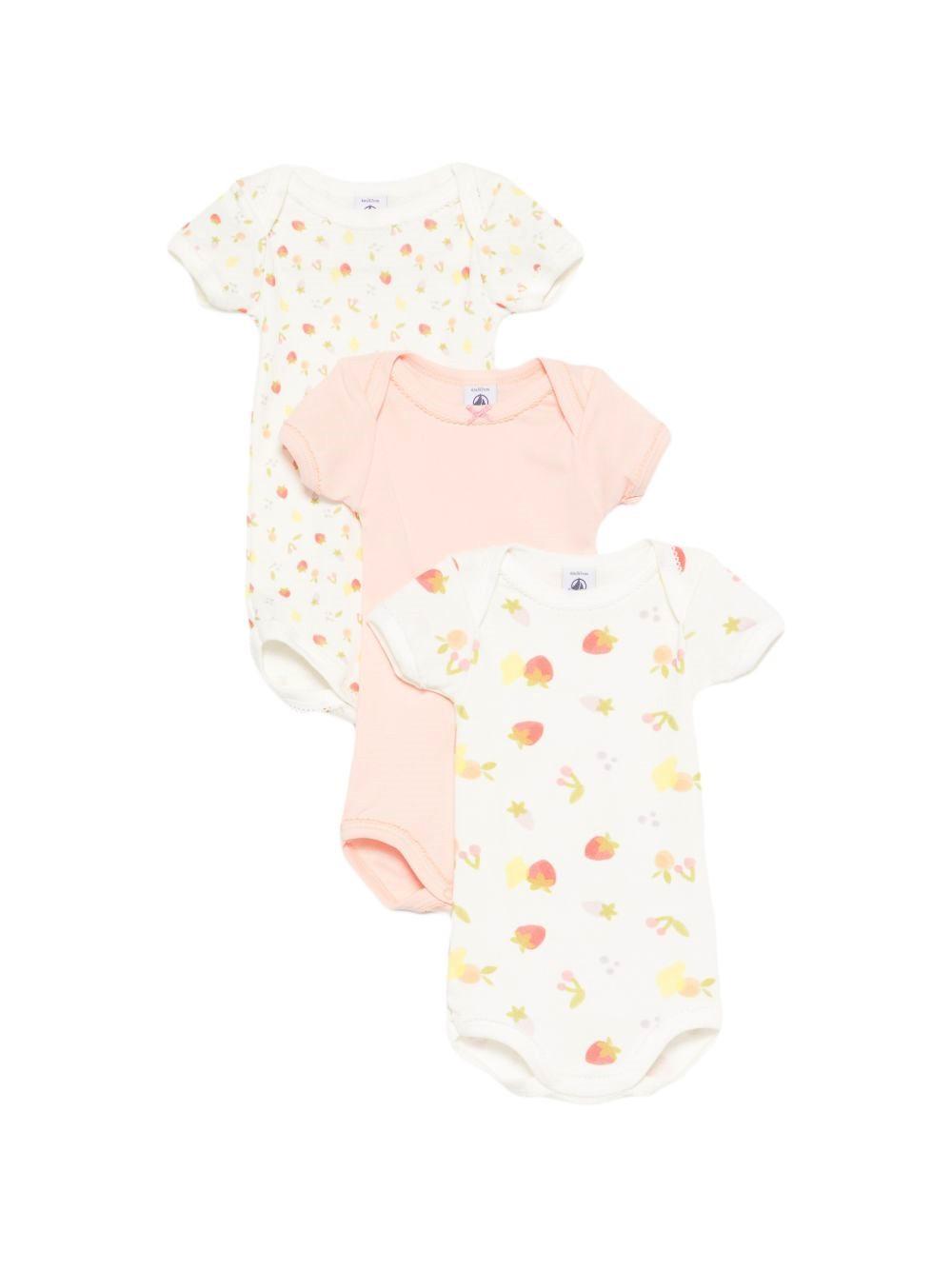 Set tre body Petit Bateau multicolore con scollo rotondo A0FQE 00 PETIT BATEAU KIDS
