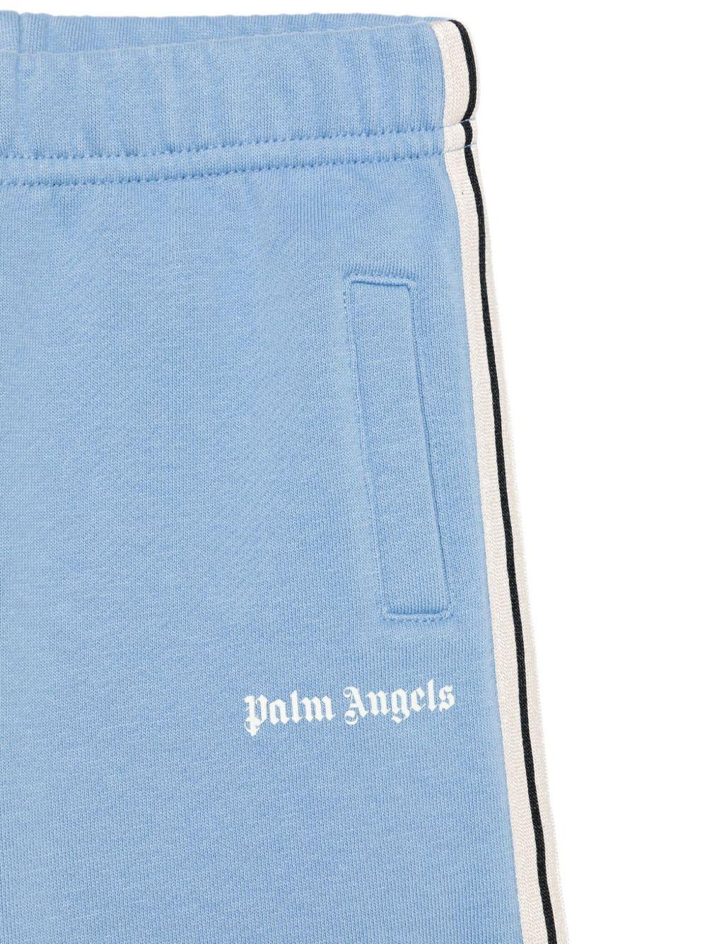 Pantaloni sportivi per bambino Palm Angels Kids azzurri con stampa con logo PB4X003F25FLE001 4203 PALM ANGELS KIDS