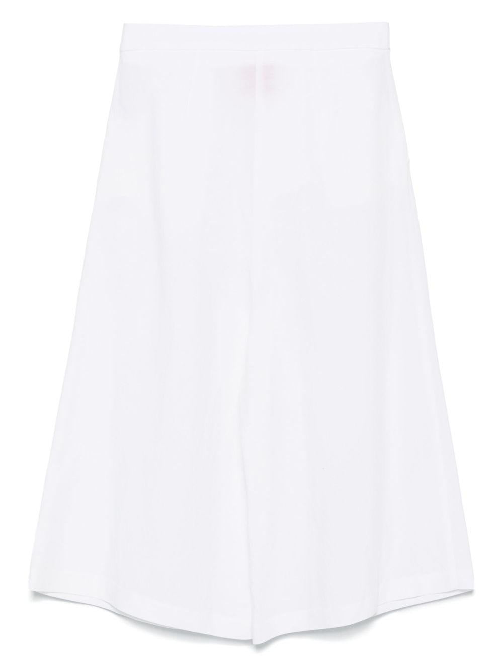 Pantaloni sartoriali per donna Merci bianco con dettagli plissettati P408U WHITE MERCI