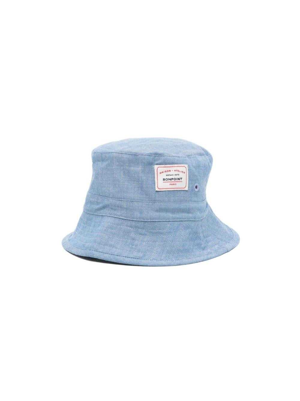 Cappello per neonato Bonpoint azzurro con logo S06ZACW00001 015 BONPOINT KIDS