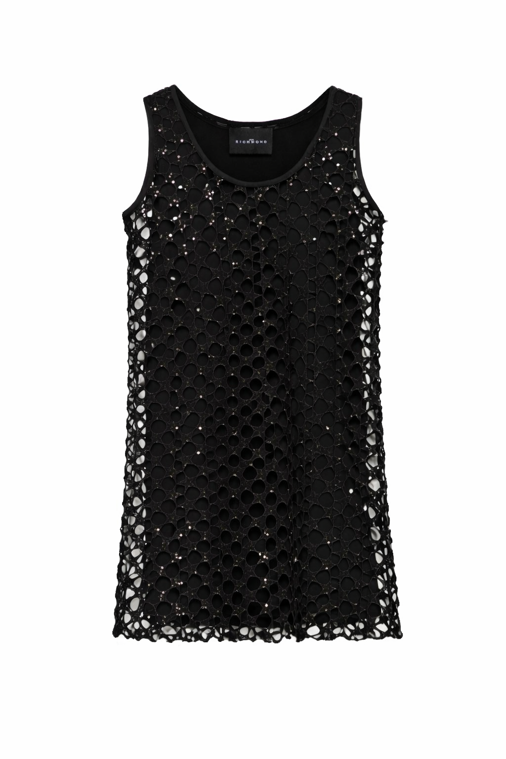 Abito per bambina John Richmond nero con decorazione in paillettes RGP26104VE BLACK JOHN RICHMOND JUNIOR