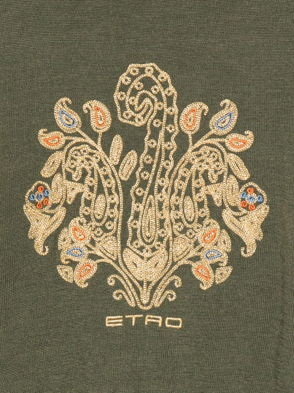 Maglione per bambino Etro Kids verde con design lavorato a maglia GZ9A20 Z4117 817 ETRO KIDS