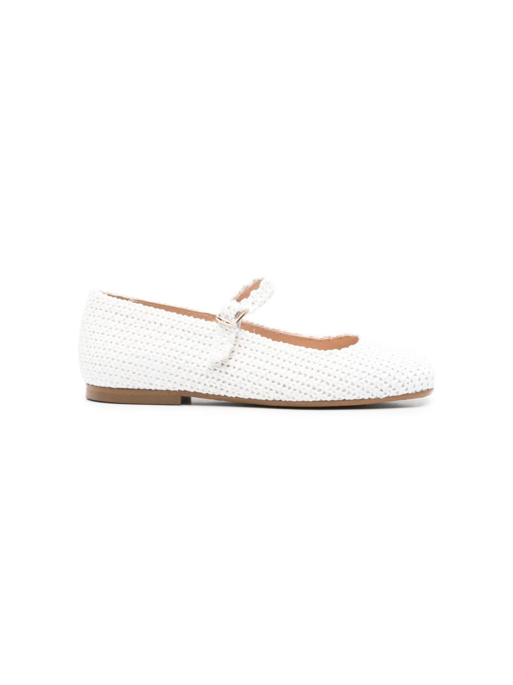 Ballerine per bambina Eli1957 bianche con design intrecciato 53020AN BLANCO Eli Kids