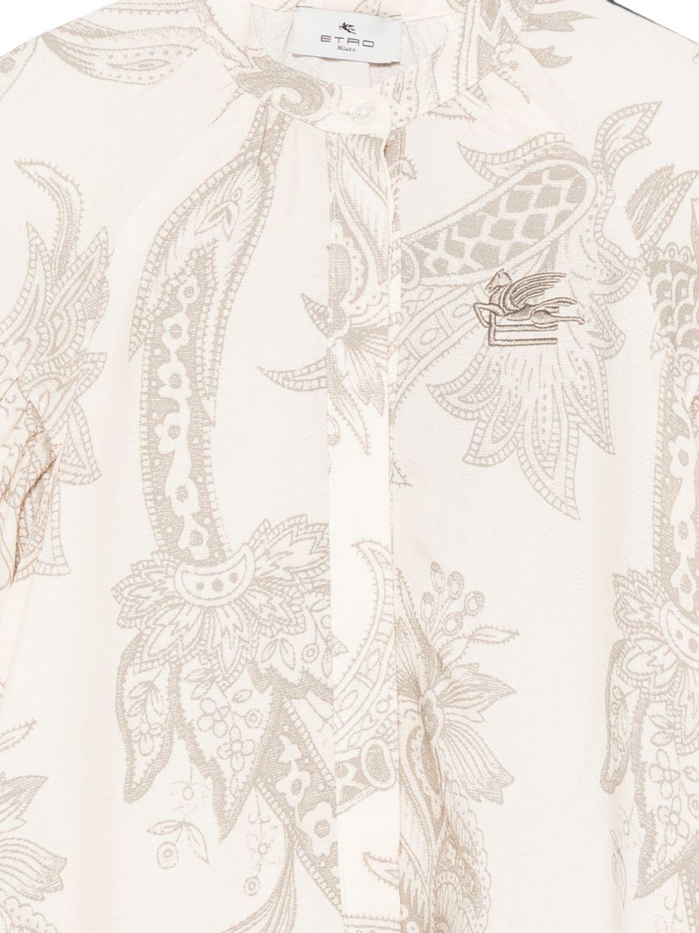 Abito per bambina Etro Kids beige con stampa Paisley all-over GZ5A30 K0323 102BG ETRO KIDS