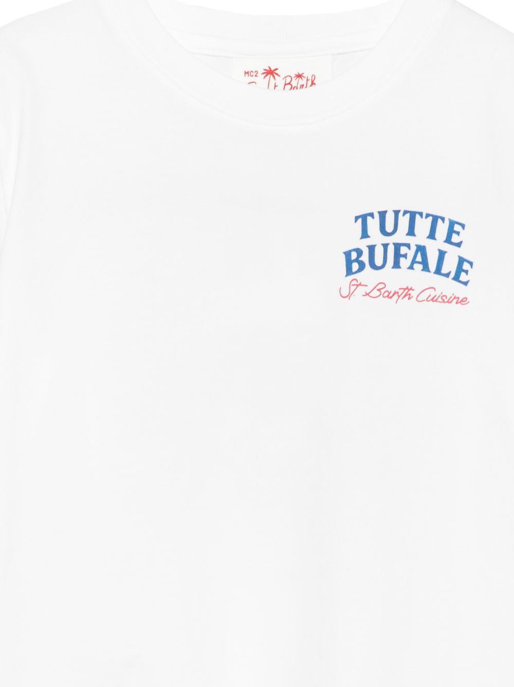 T-shirt per bambino MC2 Saint Barth Kids bianca con stampa Portland PRL0001 01227L MC2 ST. BARTH KIDS