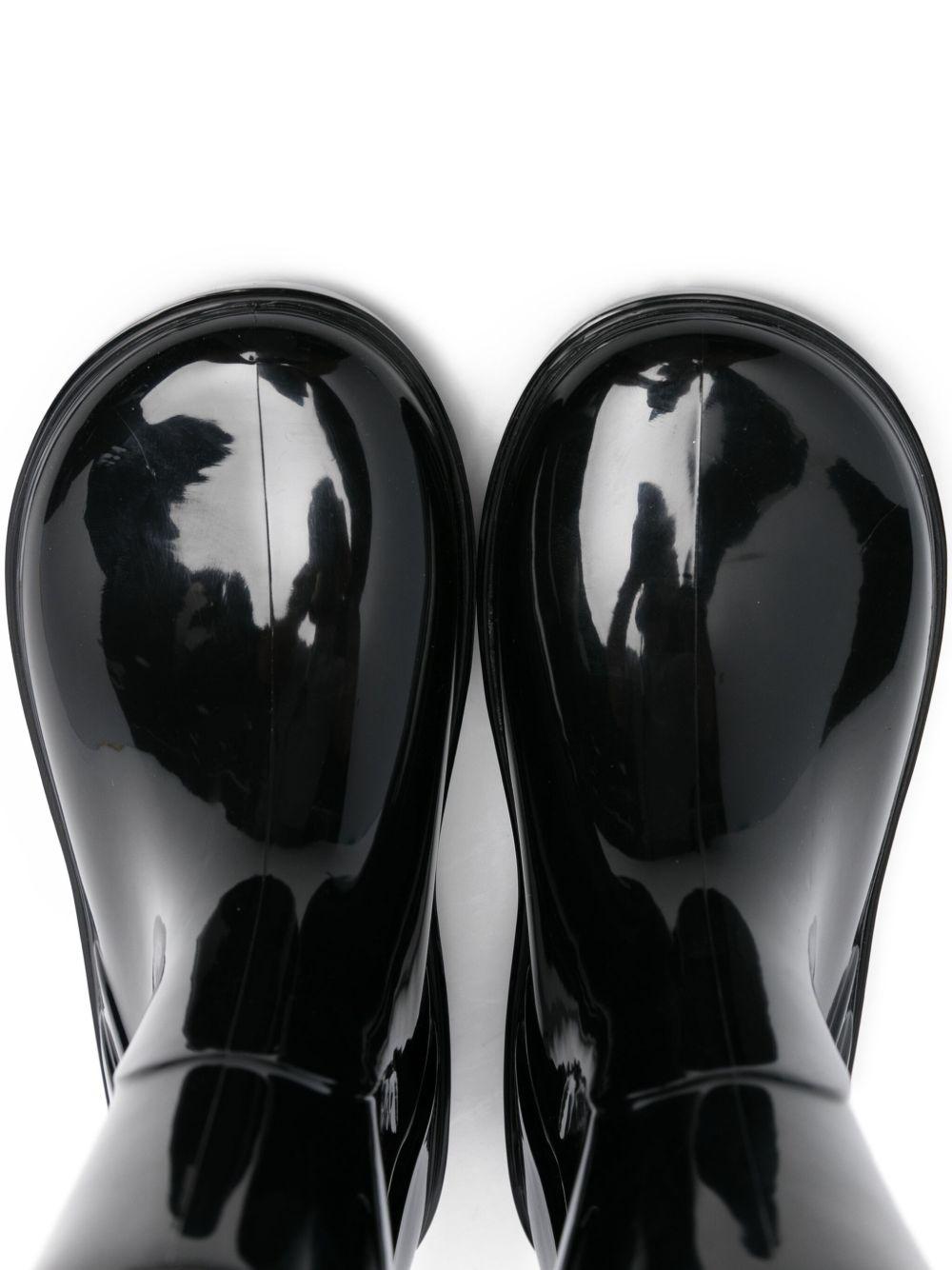Stivali da pioggia per bambini Moncler Enfant nero con applicazione K29544G00010M8327 999 MONCLER ENFANT