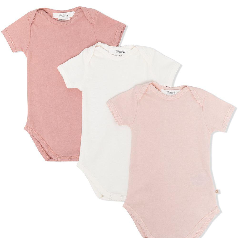 Set di tre tutine per neonata Bonpoint multicolor con orlo a smerlo PEBTIBODYS3 121 BONPOINT KIDS