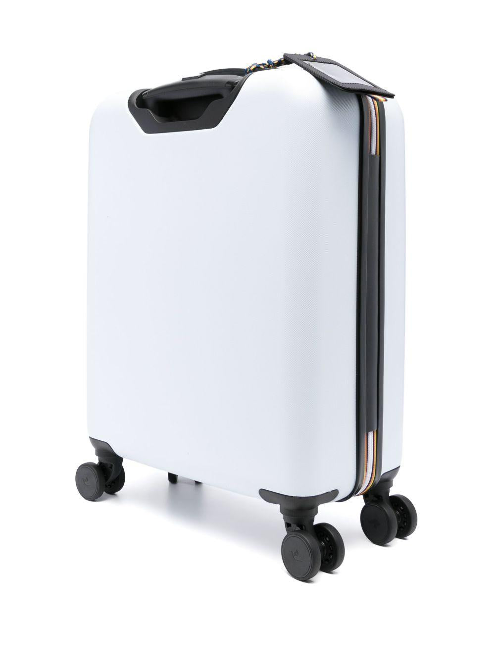 Trolley Small K-Way Kids bianca con logo sul davanti K11416W L36 K-WAY KIDS