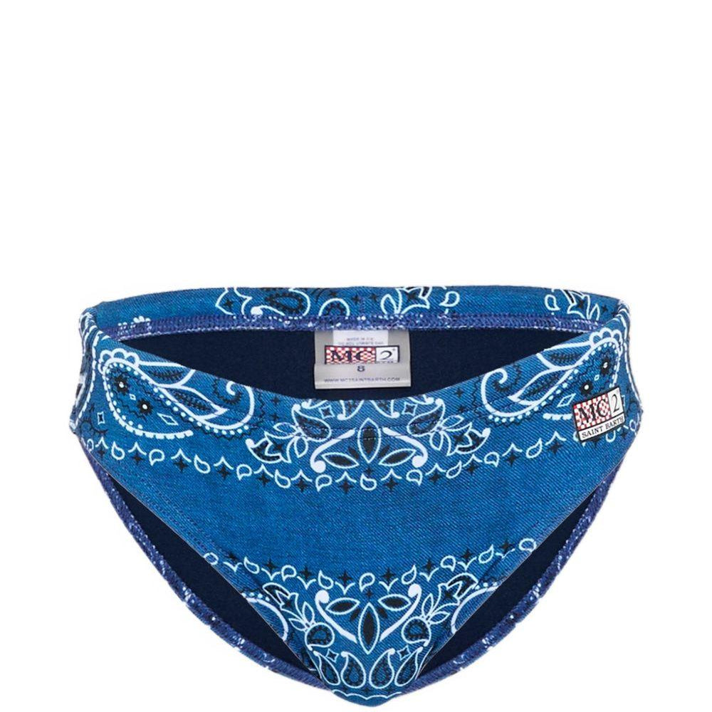 Costume per bambino MC2 Saint Barth Kids blu con stampa bandana BIL0001 00715L MC2 ST. BARTH KIDS
