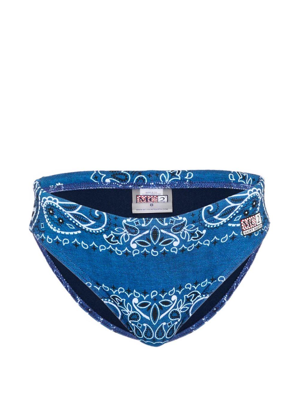 Costume per bambino MC2 Saint Barth Kids blu con stampa bandana BIL0001 00715L MC2 ST. BARTH KIDS