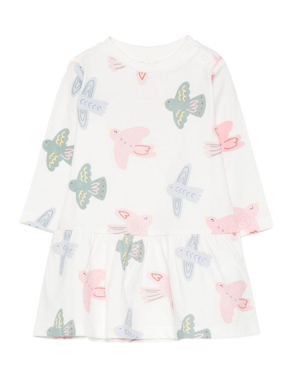 Abito per neonata Stella McCartney Kids bianco con gonna svasata TX1150 Z3196 101MC STELLA McCARTNEY KIDS