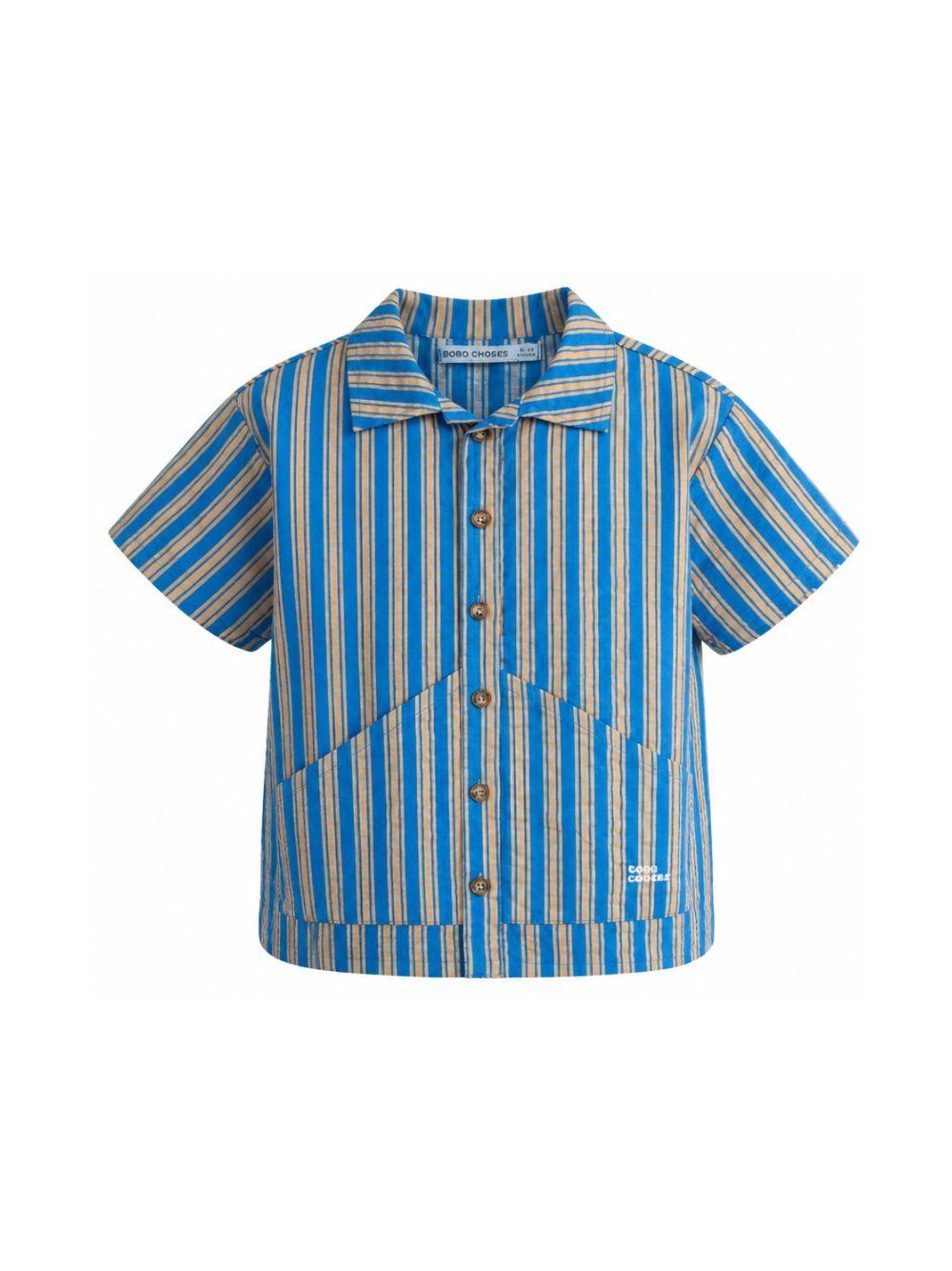 Camicia per bambino Bobo Choses Kids blu con design a righe B126AC035 411 BOBO CHOSES KIDS