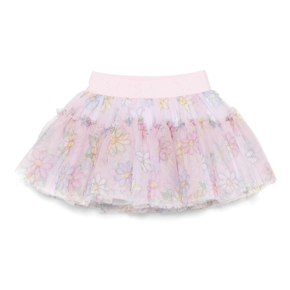 Gonna per neonata Monnalisa rosa a fiori 31E702 5664 0090 MONNALISA