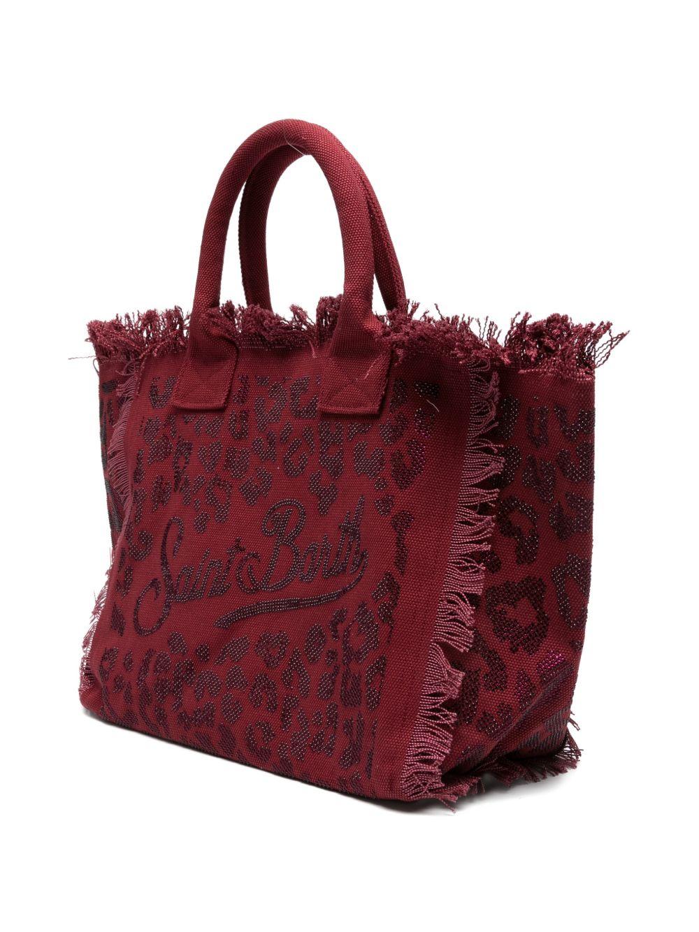 Borsa Vanity MC2 Saint Barth burgundy con stampa animalier con glitter VANI001 00269L MC2 ST. BARTH KIDS
