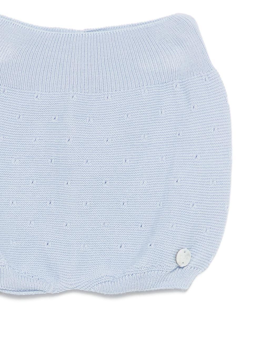 Set t-shirt e shorts per neonati Paz Rodriguez blu con lavorazione pointelle 103-123690 860 PaZ RODRIGUEZ KIDS