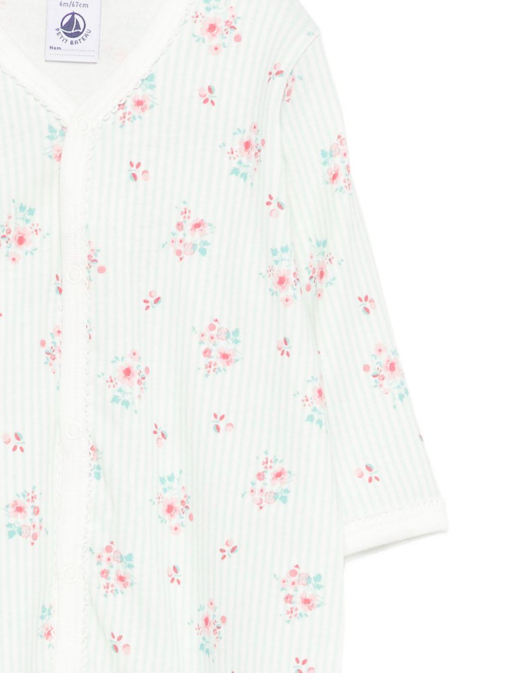 Tutina per neonata Petit Bateau verde con design multicolore A0FXG 01 PETIT BATEAU KIDS