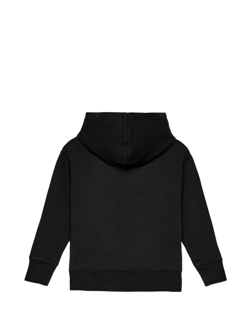 Felpa per bambino Palm Angels Kids nera con stampa orsetto PBBB012S26FLE001 110 PALM ANGELS KIDS