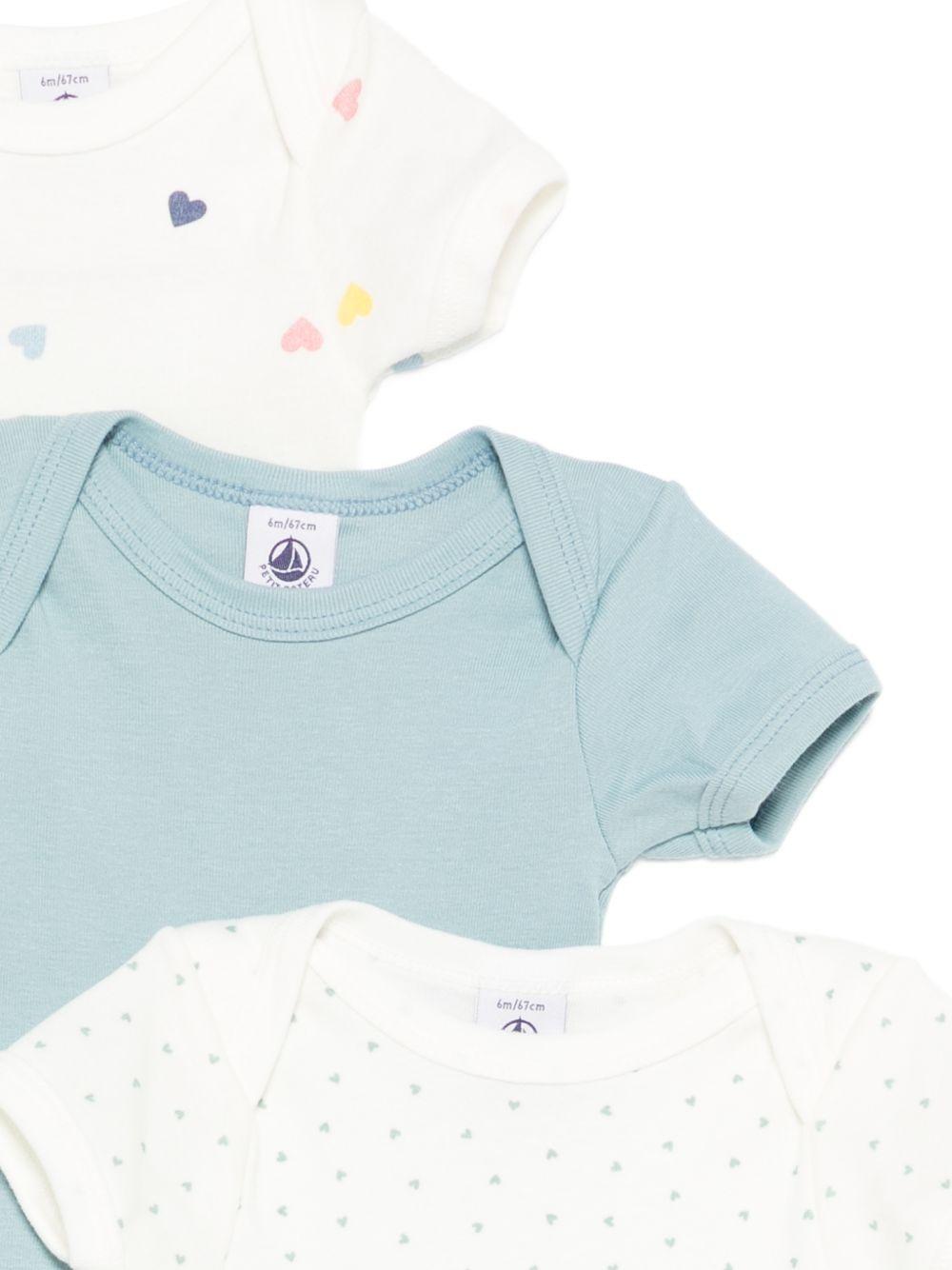 Set tre body per neonato Petit Bateau multicolore con scollo rotondo A0FQQ 00 PETIT BATEAU KIDS