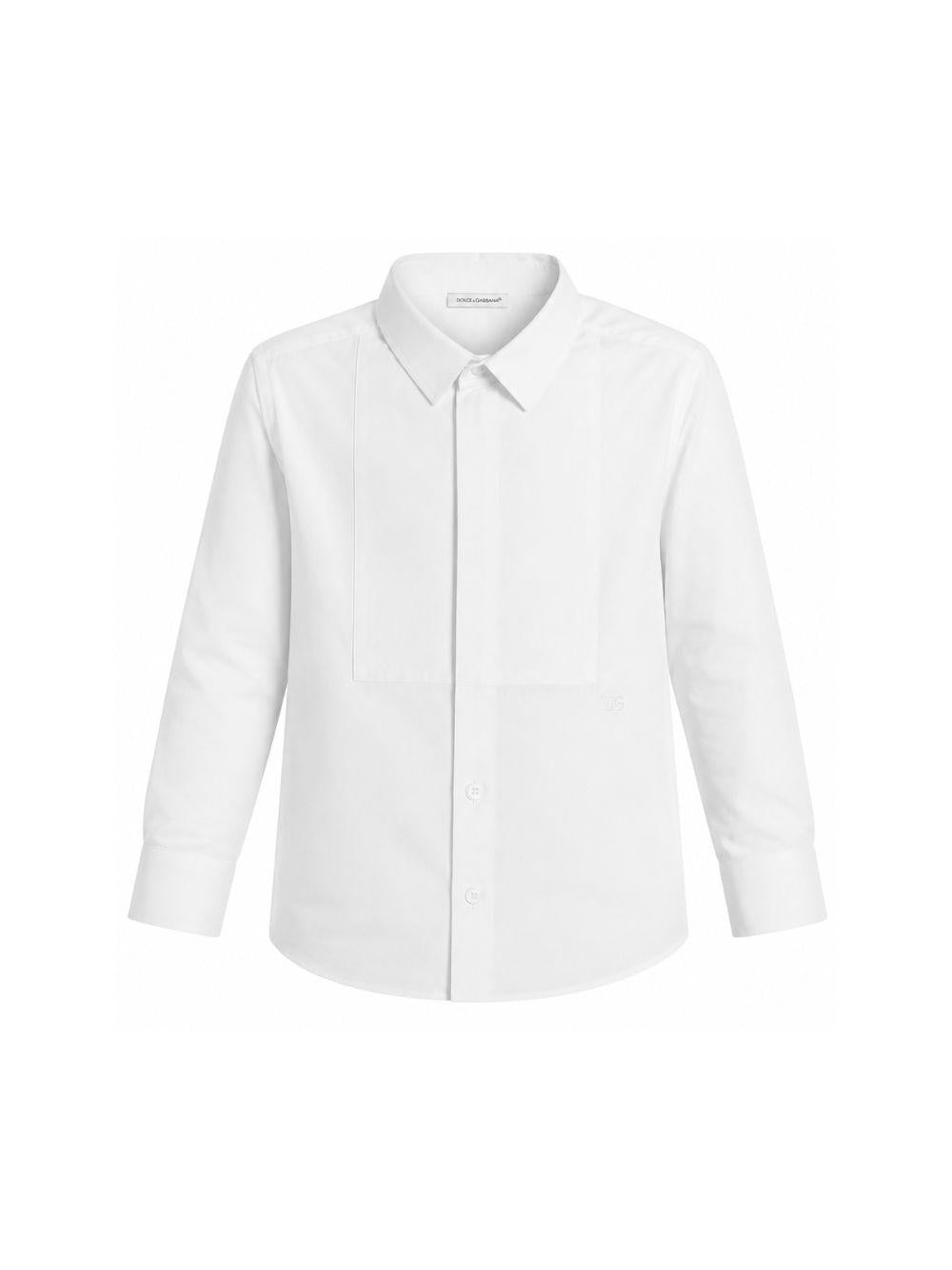 Camicia per bambino Dolce & Gabbana Kids bianco in cotone con bottoni L43S88 G7P1X W0800 DOLCE & GABBANA KIDS