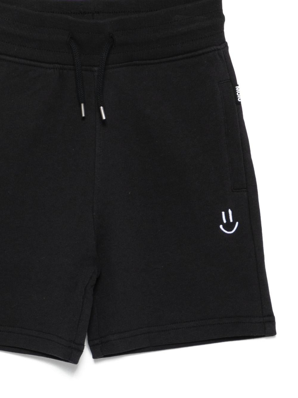Shorts per bambino Molo neri con stampa smiley 6S26H201 0099 MOLO KIDS