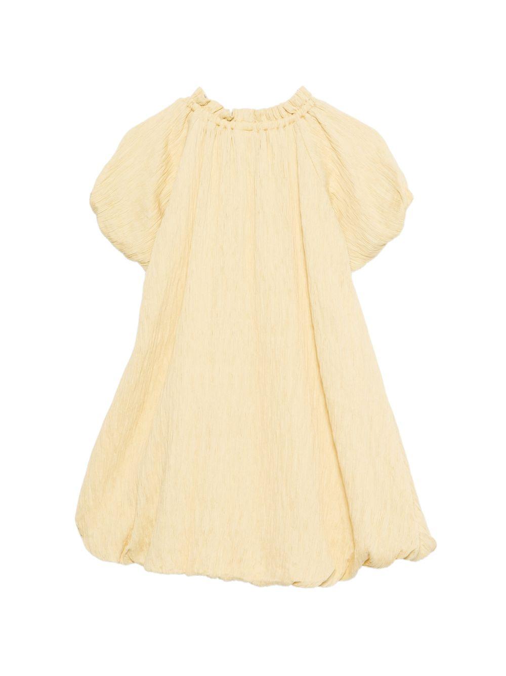Abito Dilan per bambina Donsje giallo con scolle con arricciature 4114600 00210 DONSJE KIDS