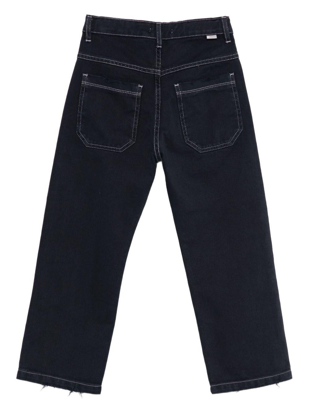 Jeans per bambino Paolo Pecora Kids blu con orlo con taglio vivo PP4122 BLU PAOLO PECORA KIDS